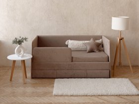 Диван-кровать Happy (капучино) в Джебарики-Хае - dzhebariki-haya.mebel-nsk.ru | фото