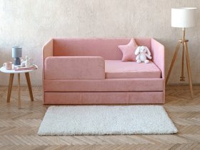 Диван-кровать Happy (коралловый) в Джебарики-Хае - dzhebariki-haya.mebel-nsk.ru | фото