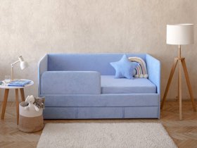Диван-кровать Happy (васильковый) в Джебарики-Хае - dzhebariki-haya.mebel-nsk.ru | фото