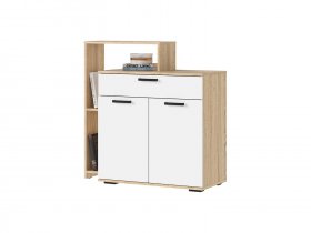 Комод 1000 КМ-01 Санса (дуб сонома/белый) в Джебарики-Хае - dzhebariki-haya.mebel-nsk.ru | фото