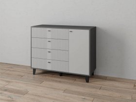 Комод «Катрин-13» (графит/светло-серый) в Джебарики-Хае - dzhebariki-haya.mebel-nsk.ru | фото