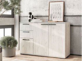 Комод Стандарт-3 NEW (дуб крафт белый) в Джебарики-Хае - dzhebariki-haya.mebel-nsk.ru | фото