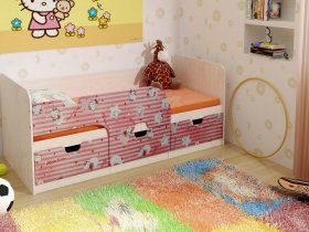 Кровать детская с ящиками 1,86 Минима Hello Kitty в Джебарики-Хае - dzhebariki-haya.mebel-nsk.ru | фото