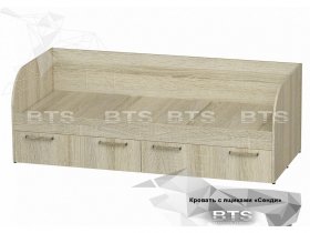 Кровать детская Сенди КР-01 (BTS) в Джебарики-Хае - dzhebariki-haya.mebel-nsk.ru | фото