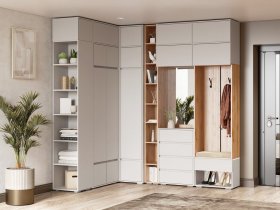 Модульная прихожая Прага (кашемир) в Джебарики-Хае - dzhebariki-haya.mebel-nsk.ru | фото