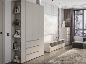Модульная стенка Люмо (кашемир) в Джебарики-Хае - dzhebariki-haya.mebel-nsk.ru | фото