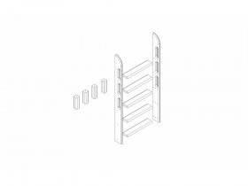 Пакет №10 Прямая лестница и опоры для двухъярусной кровати Соня в Джебарики-Хае - dzhebariki-haya.mebel-nsk.ru | фото