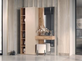 Прихожая Ева (кашемир/дуб вотан) в Джебарики-Хае - dzhebariki-haya.mebel-nsk.ru | фото
