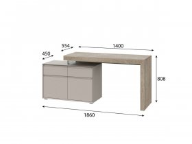 Стол 22 J-КШ Этна (дуб эндгрей/кашемир) в Джебарики-Хае - dzhebariki-haya.mebel-nsk.ru | фото
