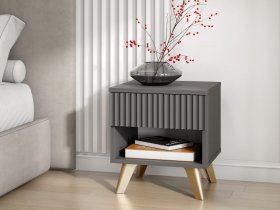 Тумба прикроватная Эккервуд (графит) в Джебарики-Хае - dzhebariki-haya.mebel-nsk.ru | фото